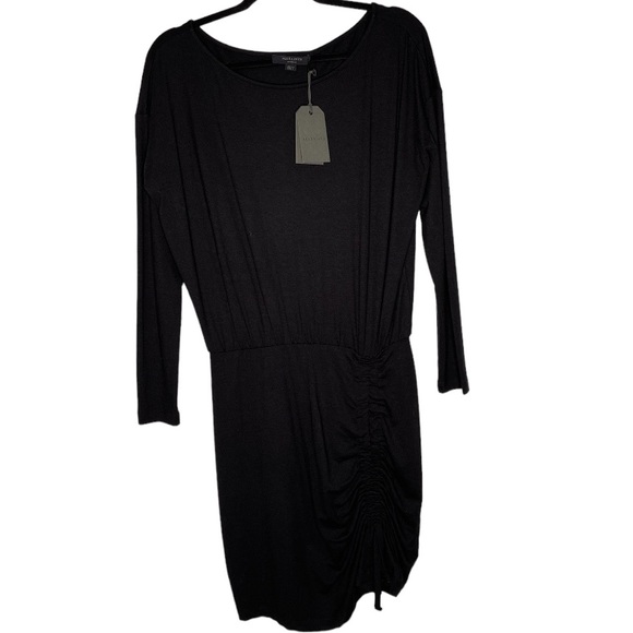 ALL SAINTS Tavi Ruched Drawstring Dress - New with Tag 🏷️ - Picture 5 of 13